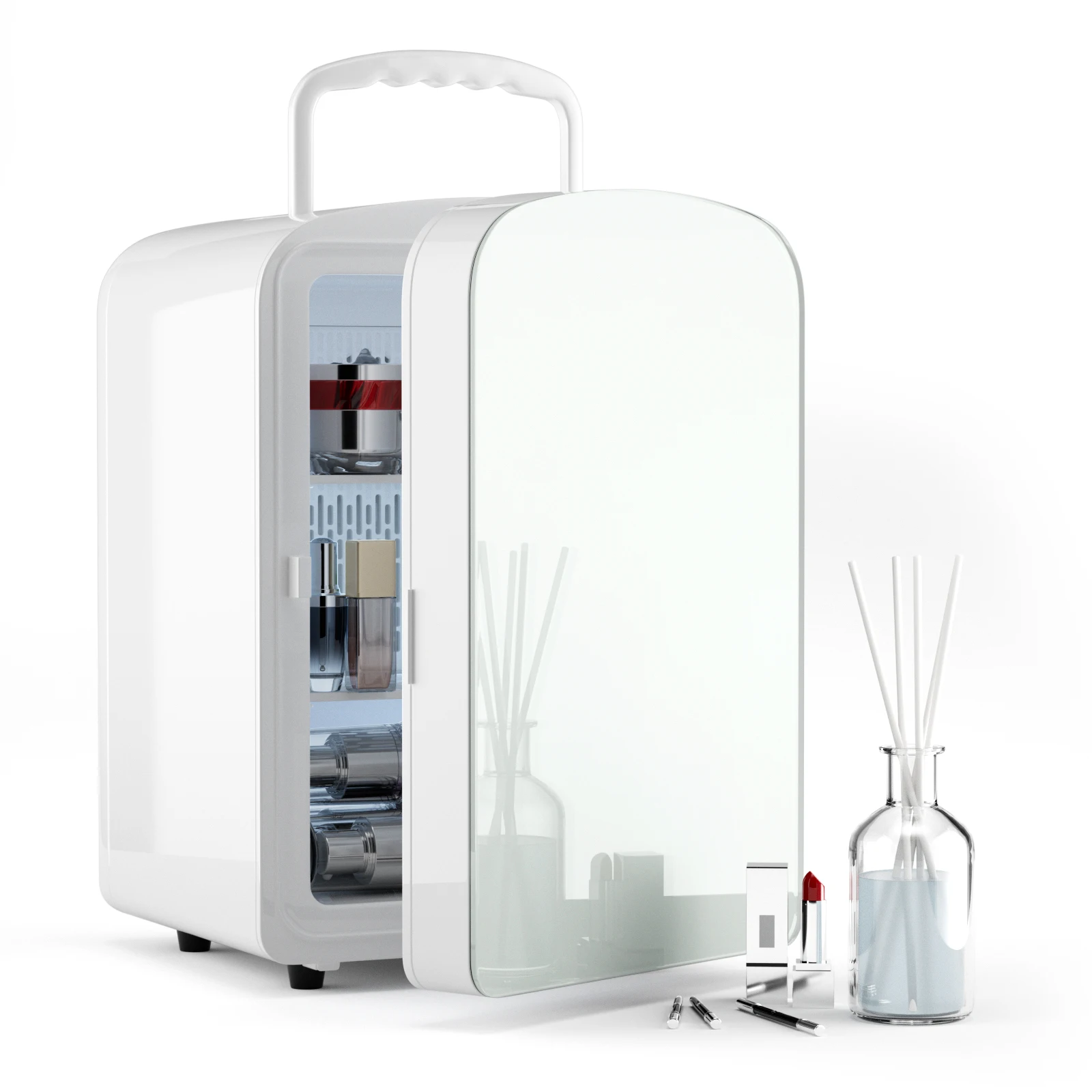

Portable Compact Mini Fridge 9L Skincare Cars Small Refrigerator Mini Fridge Glass Refrigerator