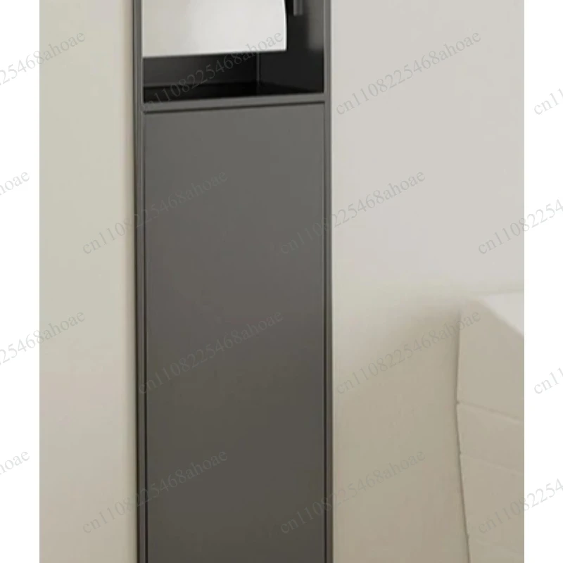 304 stainless steel concealed toilet brush and tissue box bracket, wall mounted bathroom niche