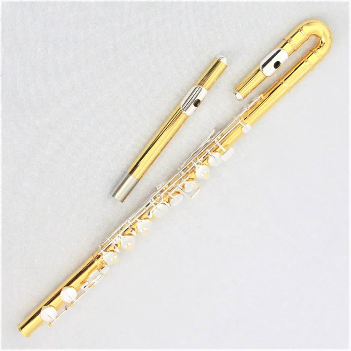 Flute Instrument for Sale Professional Flute Gold Plated Body Silver Plated Keys Alto Flute