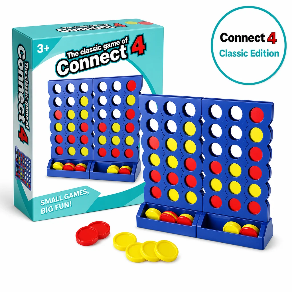 Board Game For 3 Players - Juego Clásico Connect 4, Cuatro en
