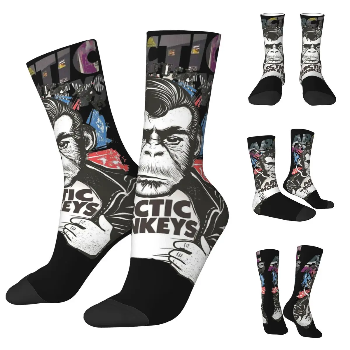 Arctic Monkeys Inspired cosy Unisex Socks,Hip Hop Happy 3D printing Socks,Street Style Crazy Sock