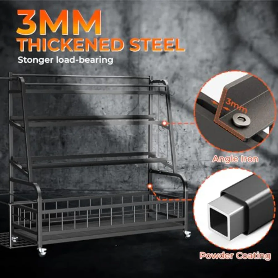 ชั้นวางดัมเบล XL แบบ 4 ชั้น ปรับระดับได้ สำหรับเก็บดัมเบล ชั้นวางอุปกรณ์ออกกำลังกายที่บ้าน สำหรับเก็บเคตเทิลเบลล์ ลูกบอลโยคะ และเสื่อโยคะ