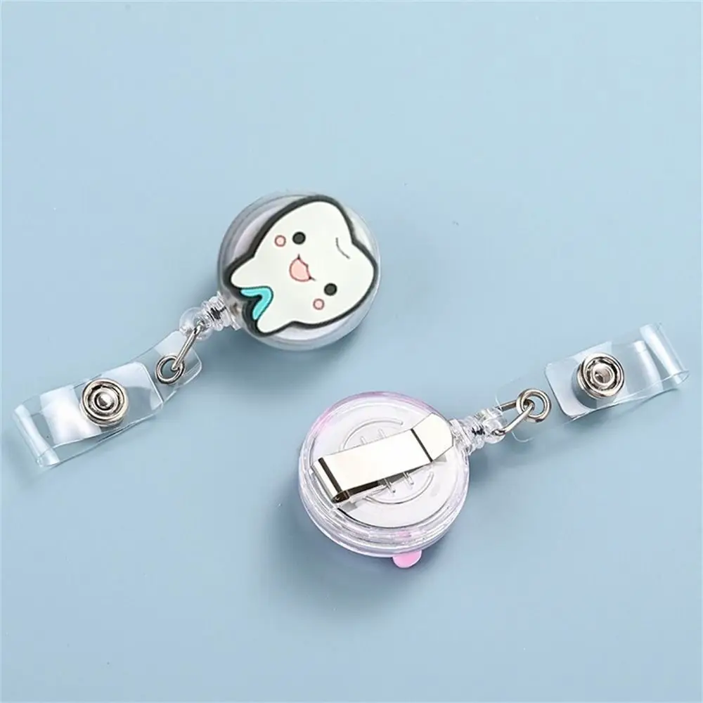 Hospital Use Dentist Teeth Badge Holder Work Card Name Tag Retractable Badge Reel Cute Cartoon ID Card Holder Name Card