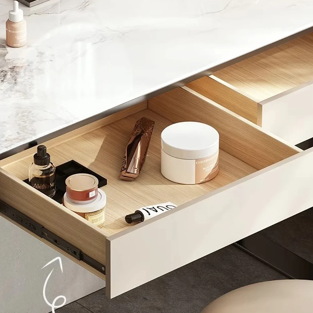 ตกแต่งโต๊ะเครื่องแป้ง Dresser Storage โต๊ะเครื่องแป้งโมเดิร์นห้องรับแขก Maquilleuse เป็นสินค้าที่ Avec Miroir เฟอร์นิเจอร์ห้องนอน