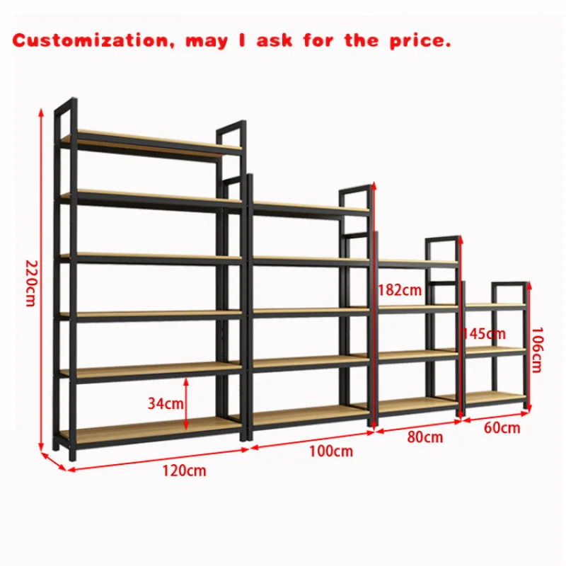 custom.Store Supermarket Shelves Retail Store Display Shelves Book Shelf Wooden Metal and Wooden Display Rack