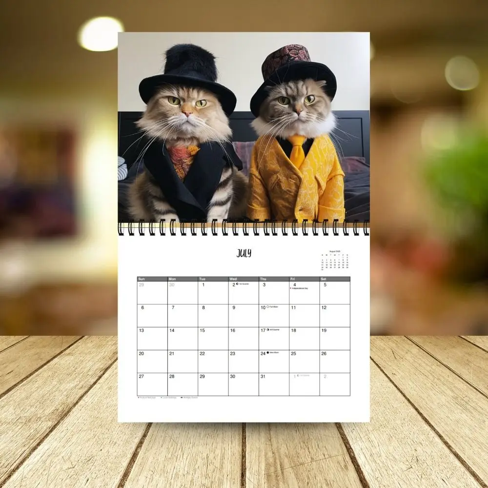 Imagem -05 - Calendário do Gato Suspenso Calendários Mensais Criativos 12 Month Novo 2023