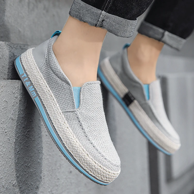 PARZIVAL Summer Mens Sneakers Slip-on Tennis Loafers Casual Sports Shoes Comfortable Breathable Fashion Outdoor Shoes For Men