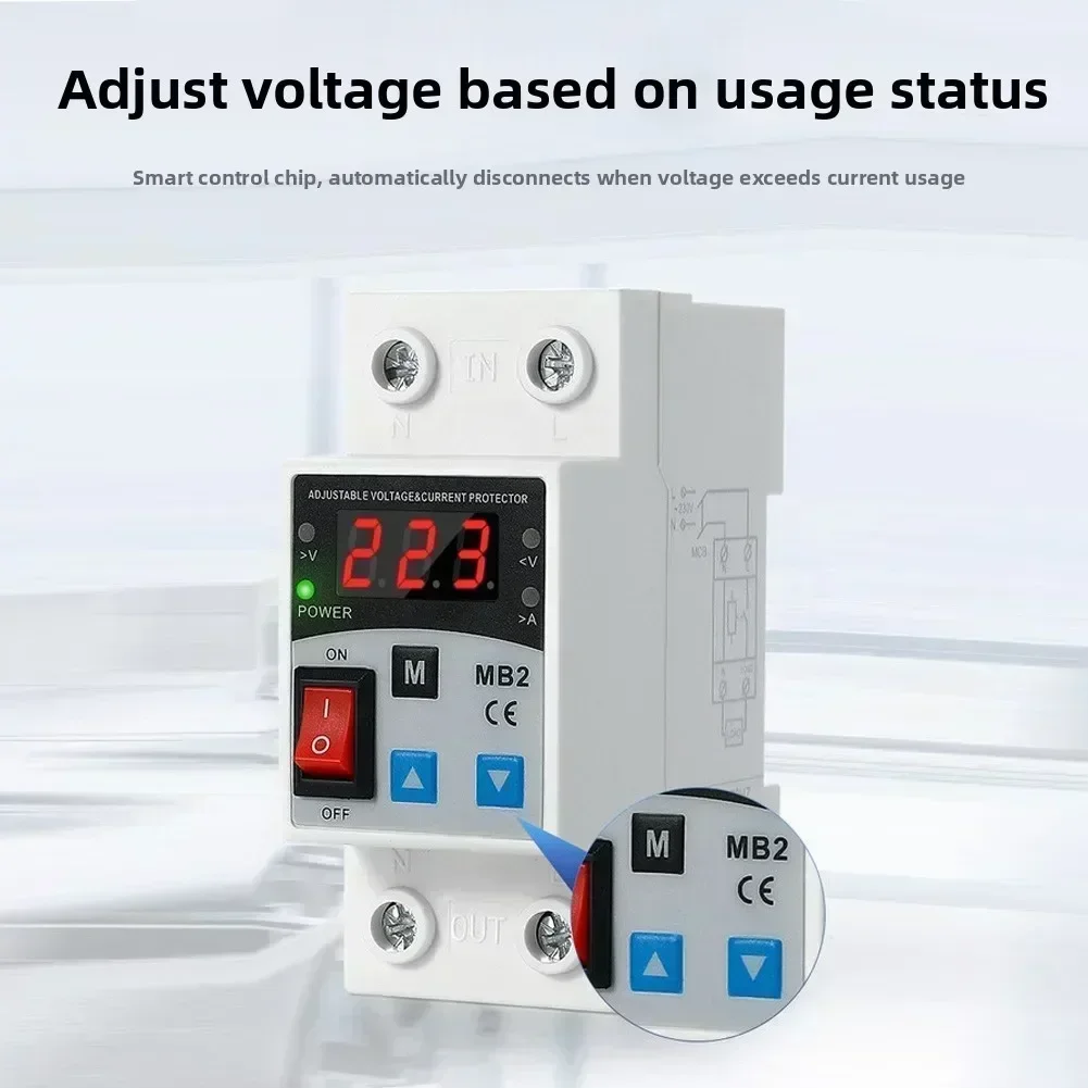 Reliable 220V Current Limiting Protector Featuring Delay Protection 1~999S Compact Design and Multi Environment Monitoring