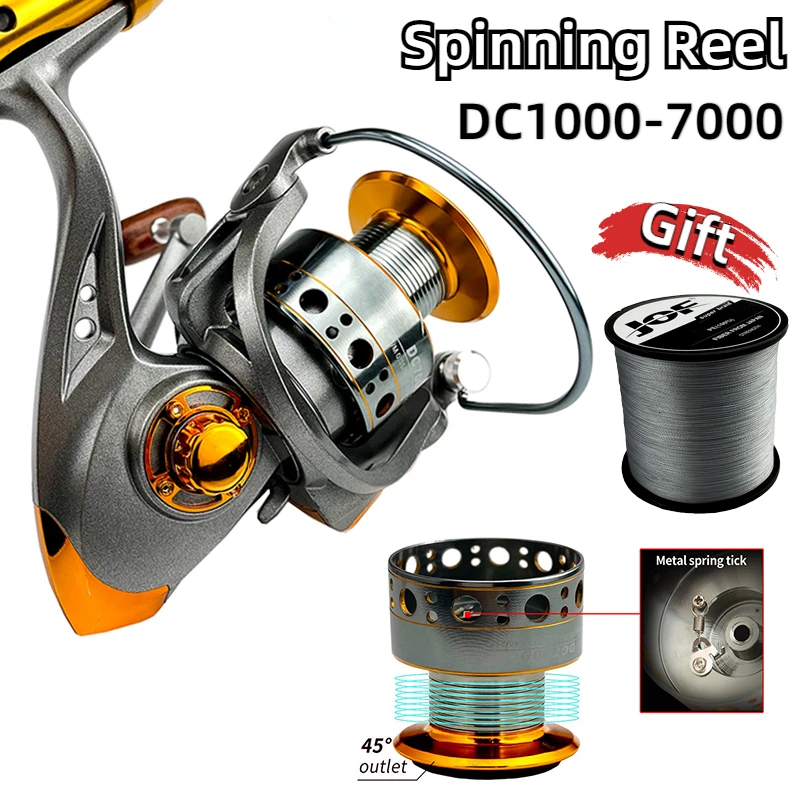 Lightweight Smooth Fishing Reel 1000 2000 3000 4000 5000 6000 7000 Series Metal Spool 8kg Max Drag for Lure Fishing Accessories