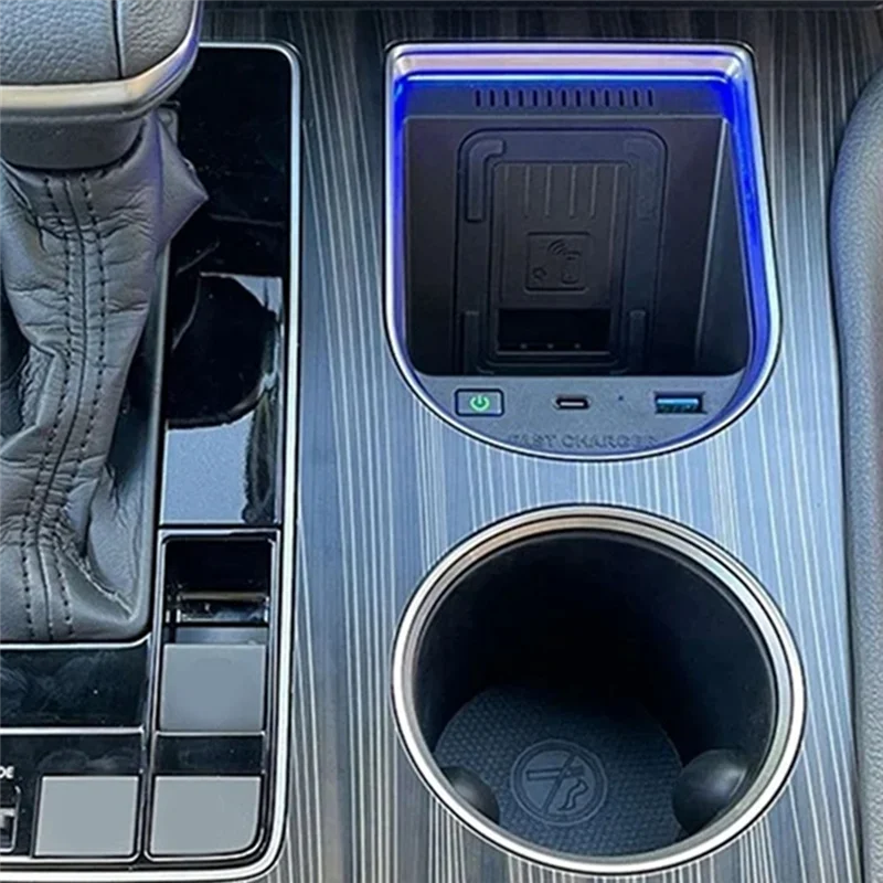 

Car Accessories Parts Drinks Holders Center Console Wireless Charger Mobile Phone Wireless Charger For Toyota Sienna 2021 2022
