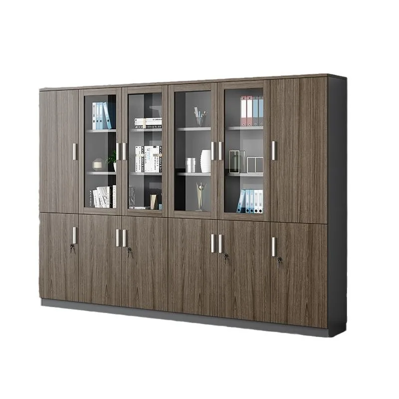 File Cabinet Wooden Simple Modern File Cabinet File Cabinet Locker Bookcase Glass Locked Office