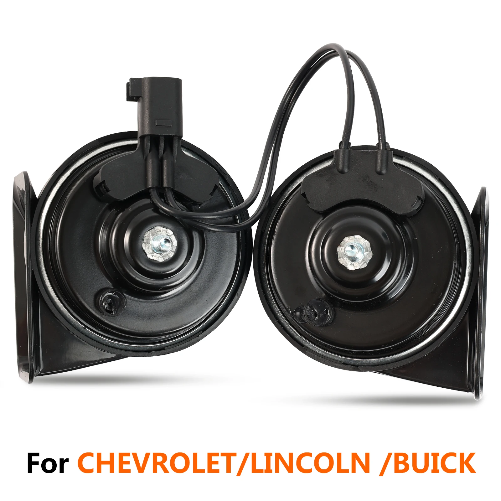

Pair of 12V 120db Twin Tone Snail Horn For Chevrolet Aveo Captiva Cruze Malibu Spark Volt Tahoe Lincoln MKS MKT MKC LaCrosse