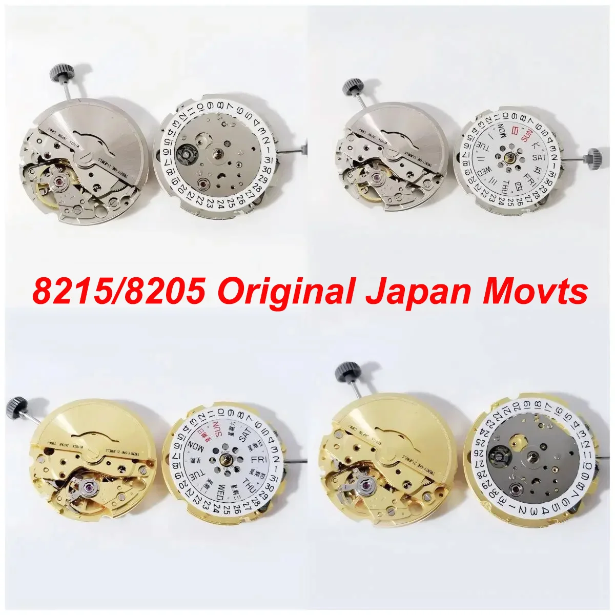 Original Japan Made Miyota 8205/8215 21 Jewels Automatic Mechanical Movement Date Double Calendar Watch Accessories Replacement