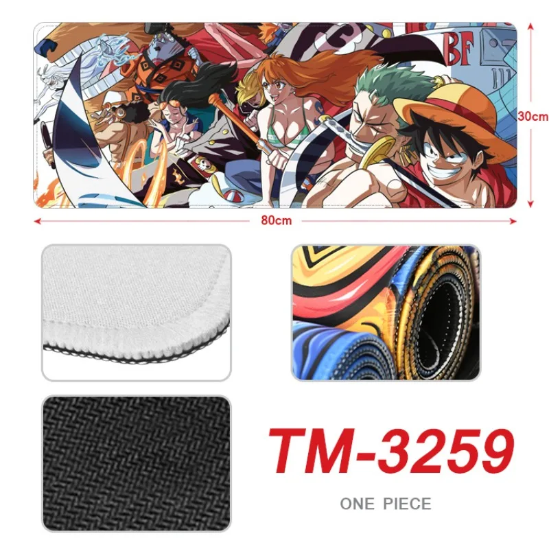 One Piece Animation Peripheral Full-color Printed Mouse Pad Personalized Car Side Non-slip Table Mat Oversized Mouse Pad