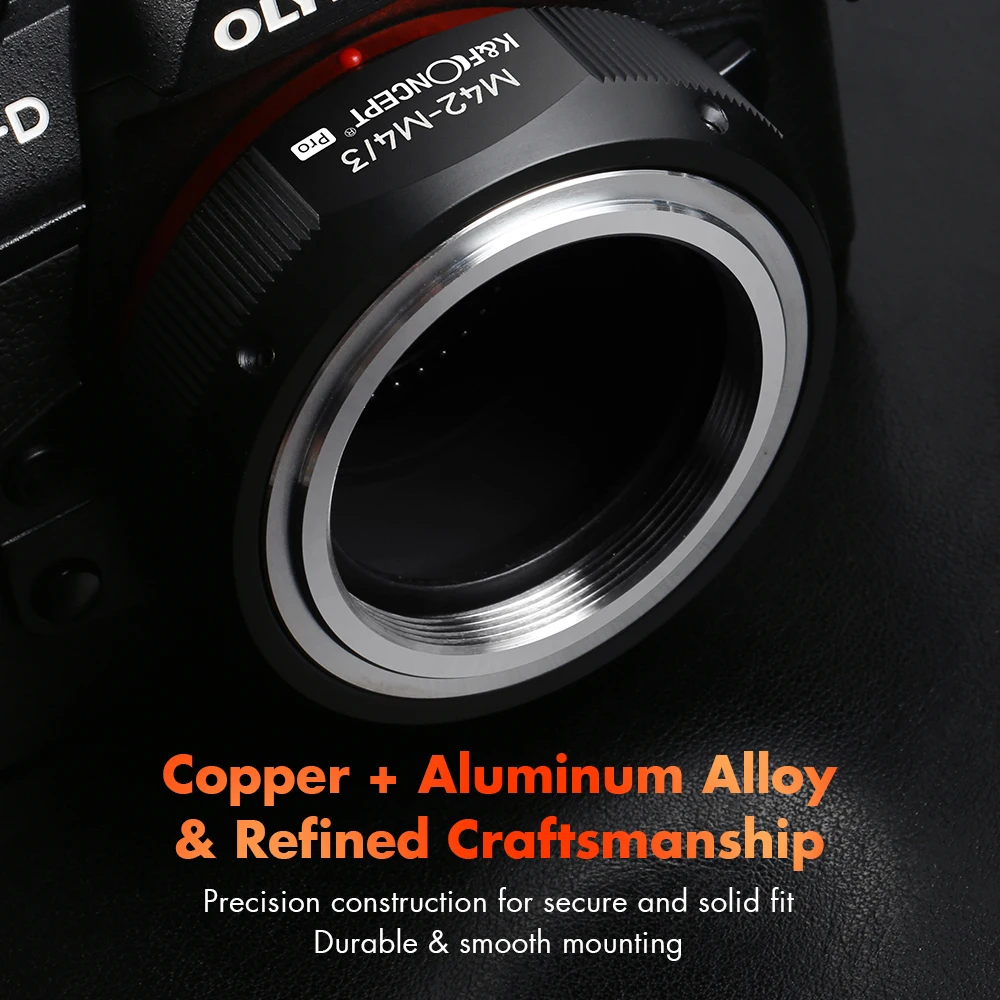 K&F Concept M42-M4/3 Lens Mount Adapter for Leica M42 Lens to M4/3 MFT Camera for Olympus PEN and for Panasonic Lumix Cameras