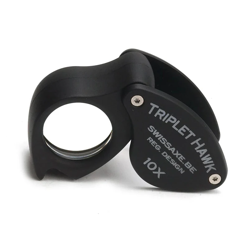 Swiss Axe Triplet Hawk 10X Jewelers Loupe 21mm Triplet Lens Aplanatic Achromatic Correction Diamond Grading Magnifier