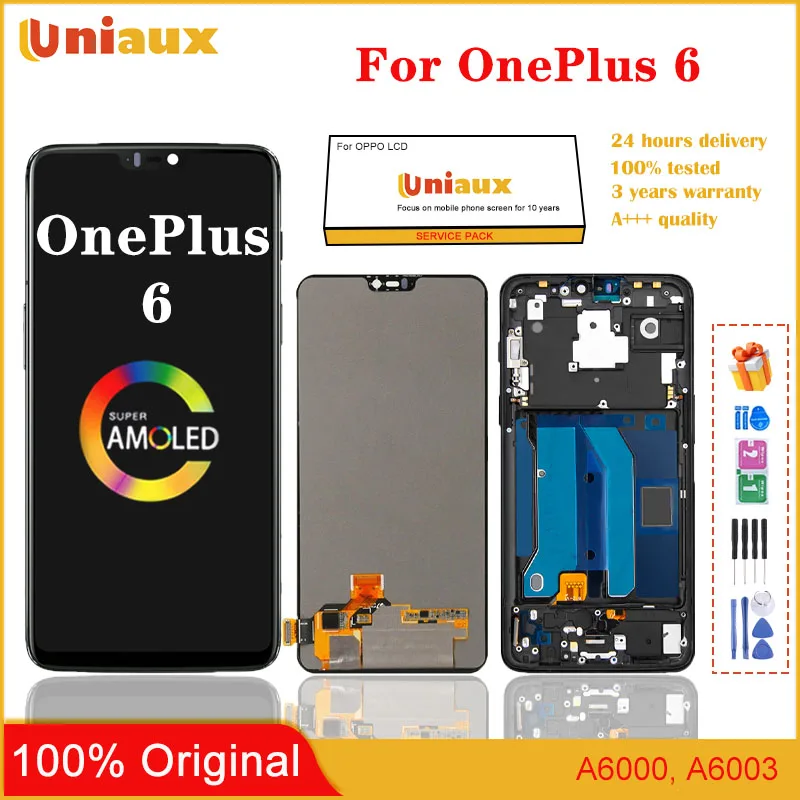 

OLED / Original AMOLED 6.28" For Oneplus 6 LCD Display Touch Screen Digitizer Assembly For 1+6 A6000 A6003 LCD Replacement