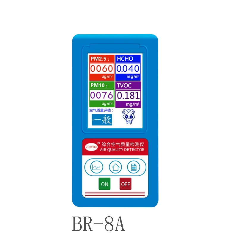 detector de qualidade do ar pm25 formaldeido co2 tester br8 01