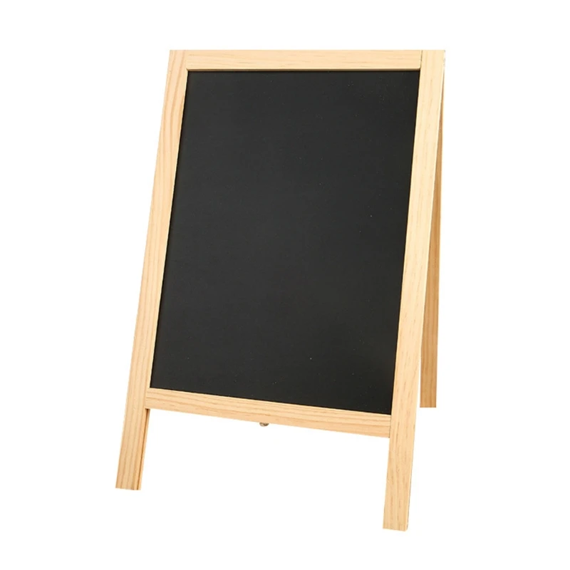 

Mini Wooden Chalk Board Double Easel Message Blackboard Whiteboard Chalkboard Sign Display Standing Decor