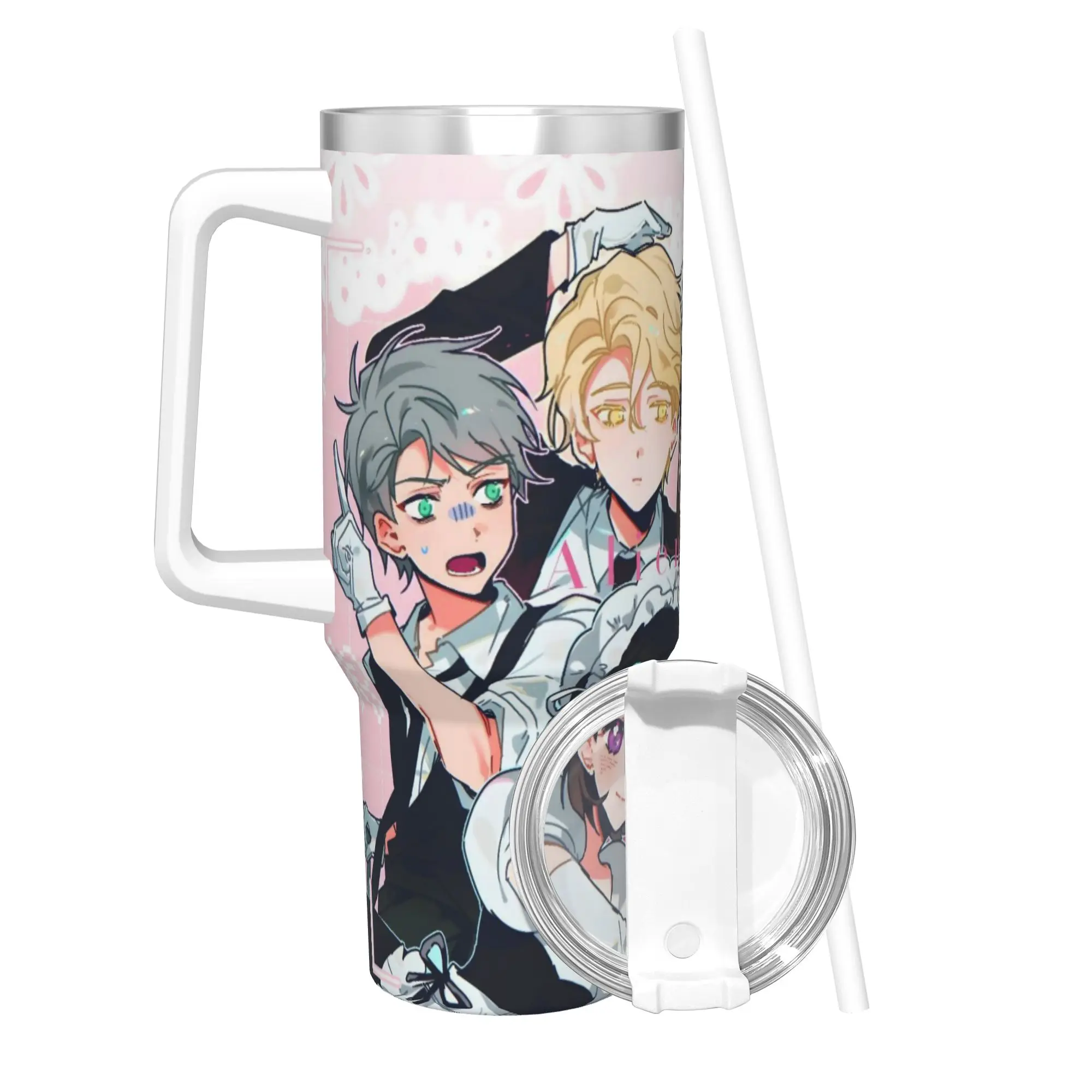 40OZ Stainless Steel Tumbler Aliens Stages Anime Thermal Mug  Keep Heat Cold and Hot Mugs Cup Beach Water Bottle