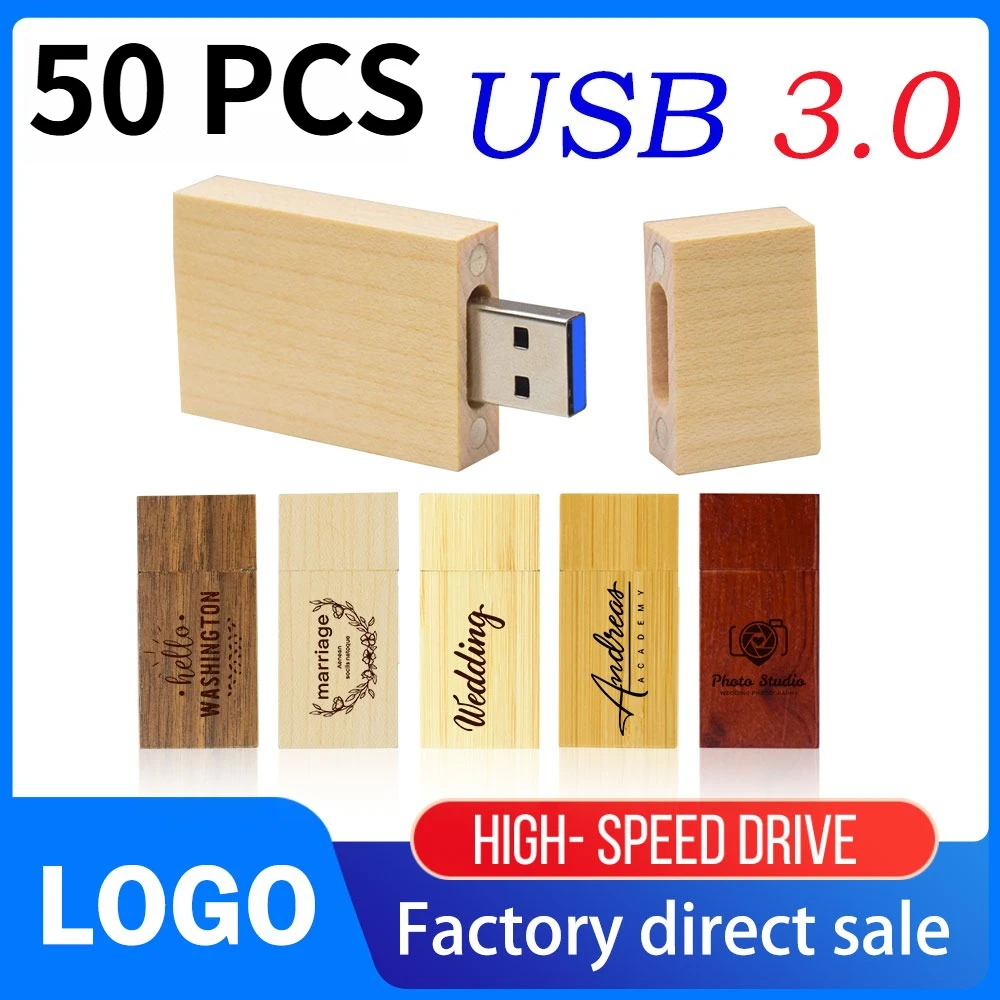 

50 шт./лот деревянный бизнес-накопитель USB из натурального дерева, поворотный флэш-накопитель 4 ГБ, 8 ГБ, 16 ГБ, 32 ГБ, 64 ГБ, флэш-накопитель, бесплатный индивидуальный логотип