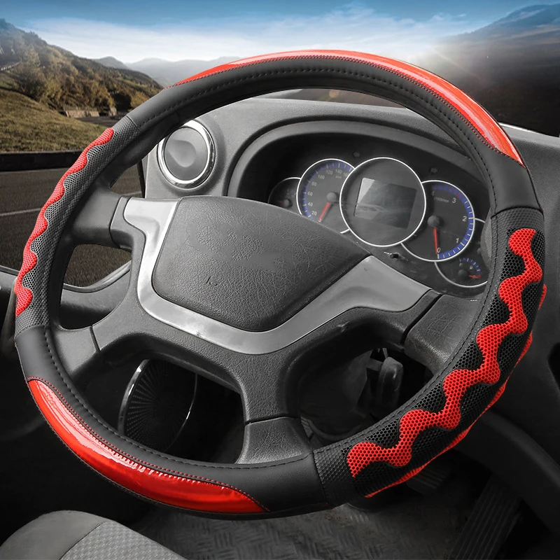 Truck Bus Lorry Auto Steering Wheel Cover 38 40 42 45 47 50 CM for SCANIA Volvo Benz MAN Renault DAF Isuzu Hino TATRA