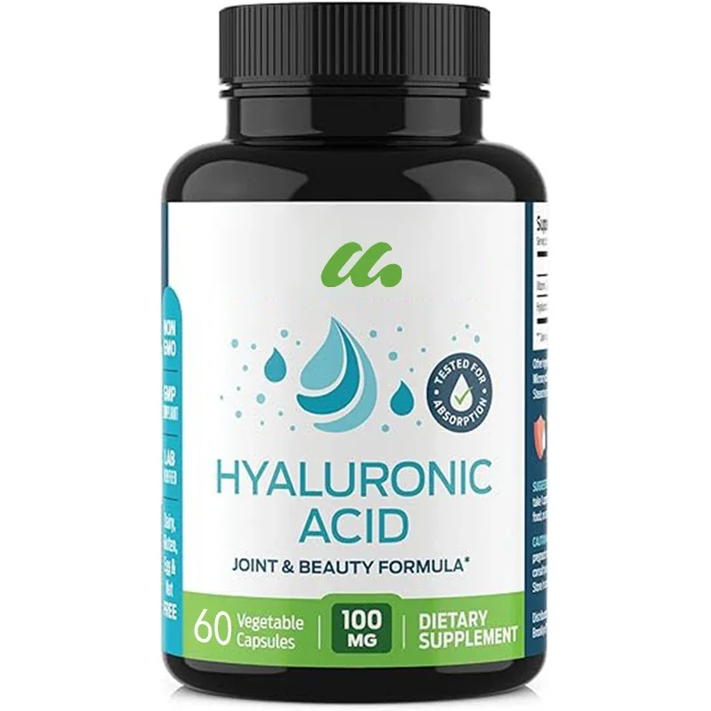 

Hyaluronic acid supplement - dietary hyaluronic acid+50mg vitamin C joint and anti-aging beauty formula -60 capsules