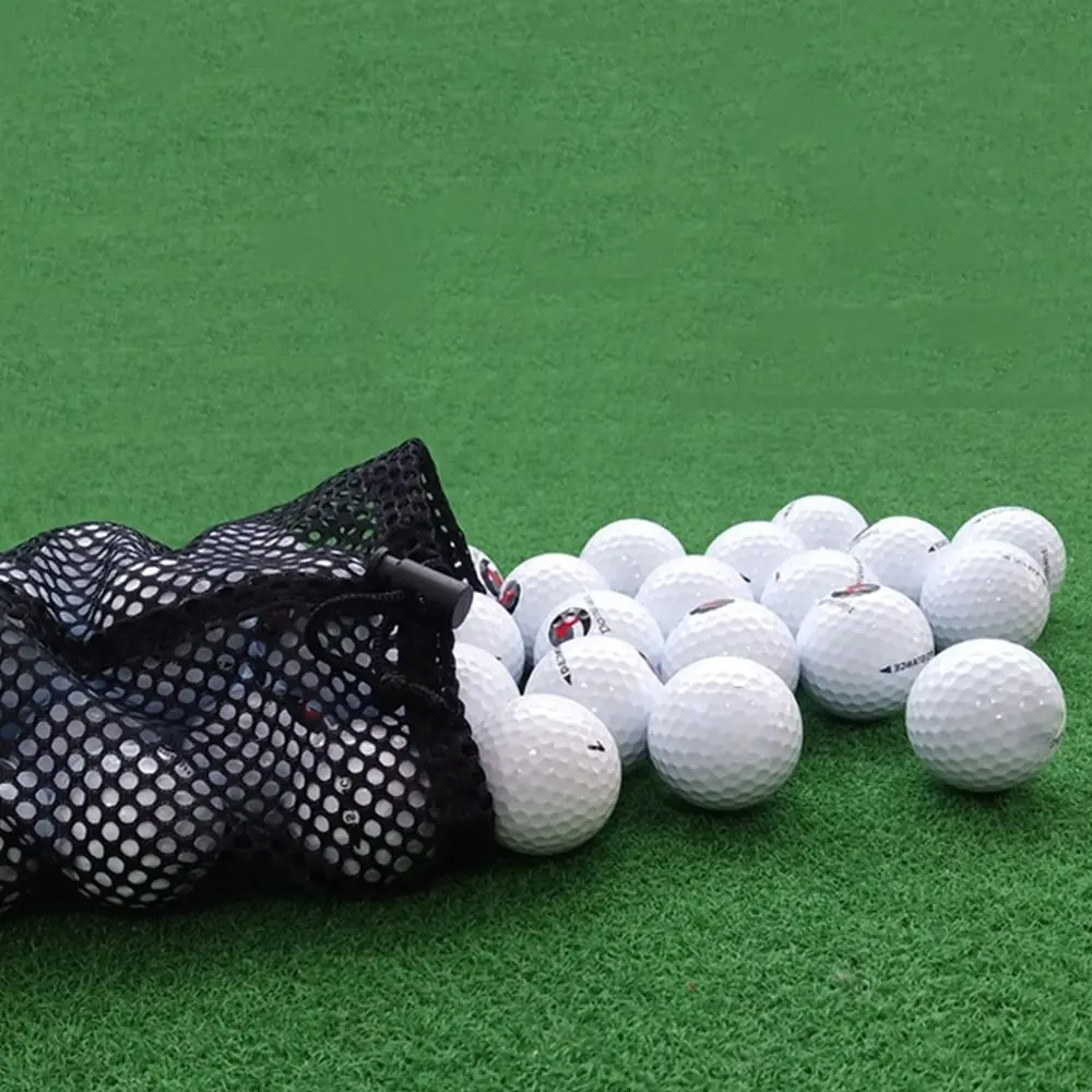 3Sizes Drawstring Pouch 12/25/50 Ball Carrying Golf Tennis Bag Mesh Net Bag Nylon Bag Golf Ball Holder