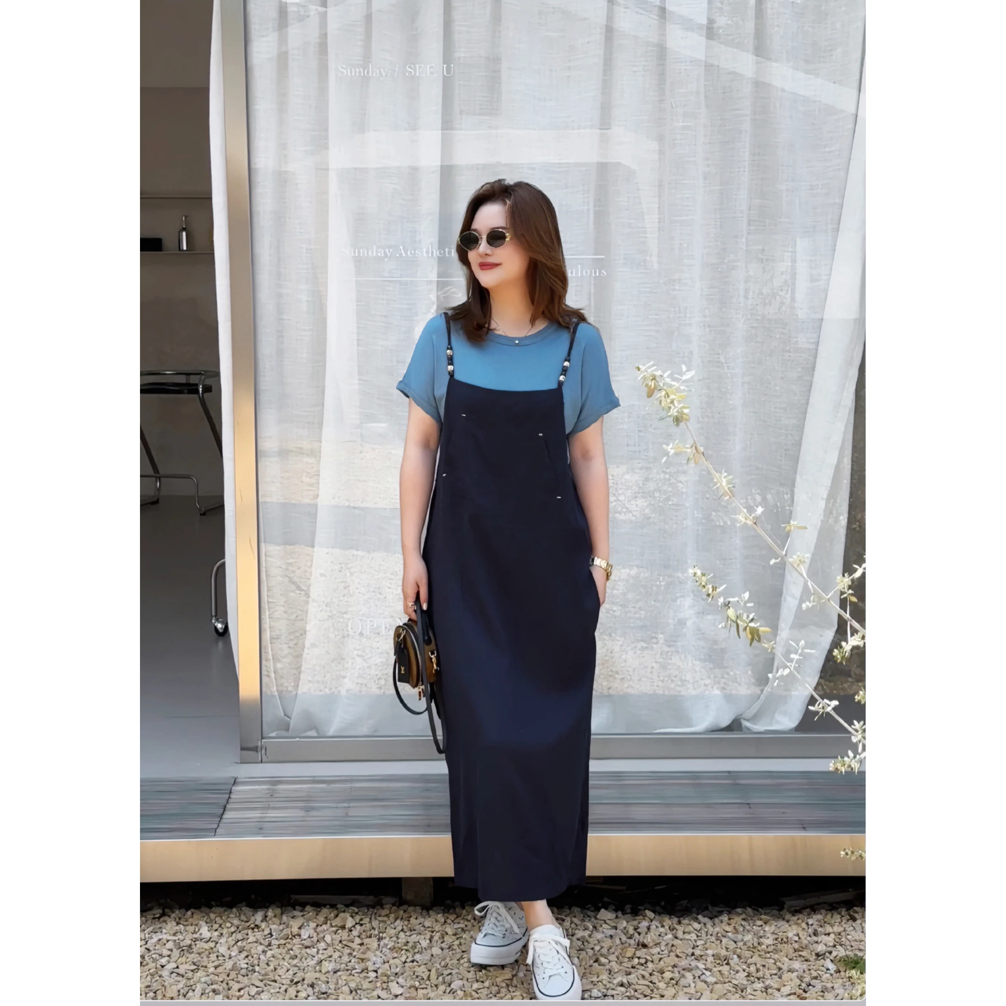 

Модная повседневная летняя одежда больших размеров для женщин: простое цветное платье на бретельках из модала Lenzing (70%)