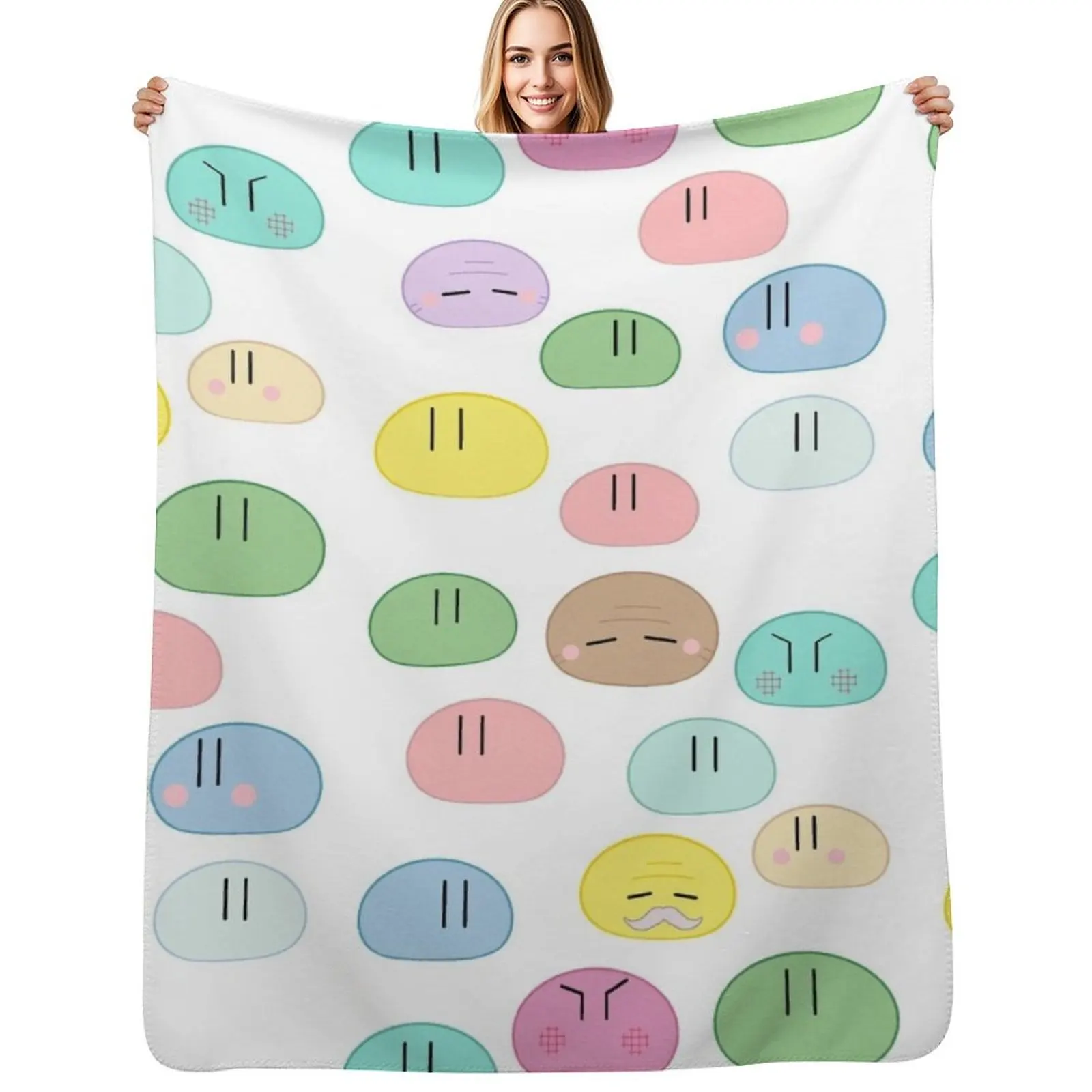 

Dango Daikazoku - The Big Dango Family Throw Blanket Cozy Warm Blanket for Bed Room Decor