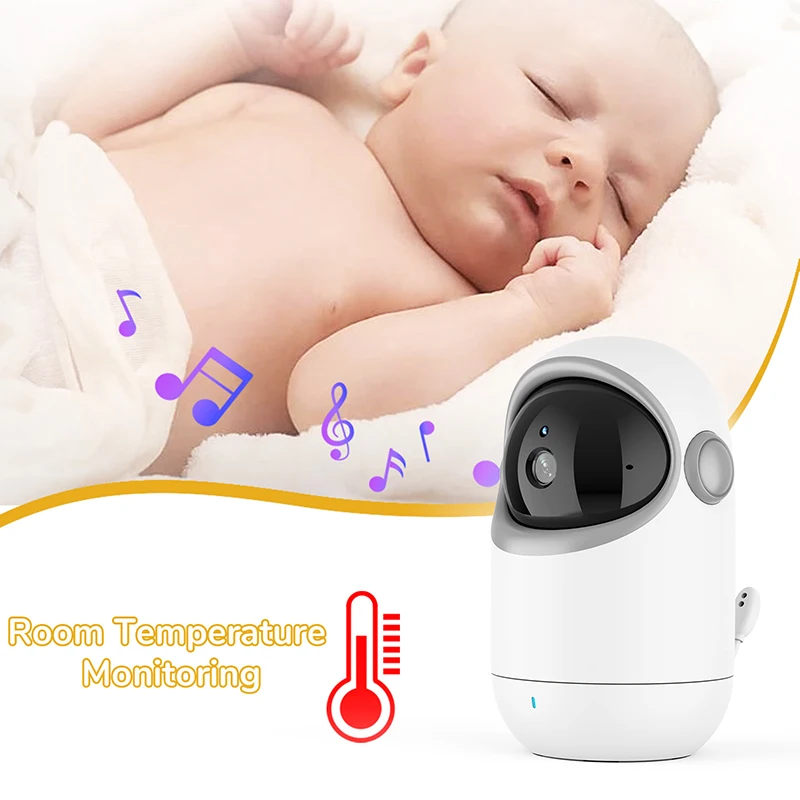 VB806 New HD Wireless Baby Monitor Remote Control Rotating Panoramic Camera Baby Monitor Two-way Intercom No WIFI Required