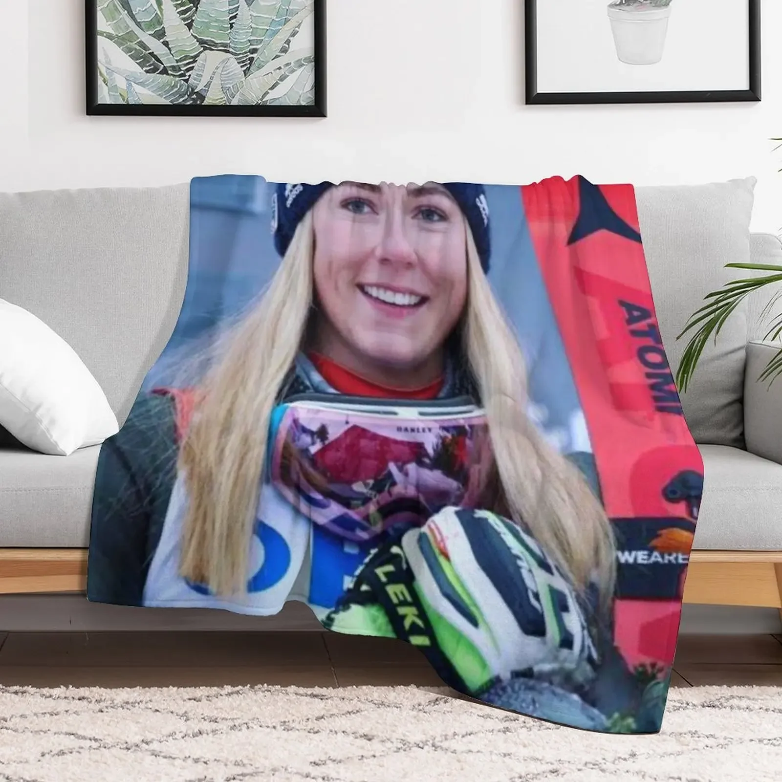 Mikaela shiffrin Throw Blanket Shaggy Sofa Blankets