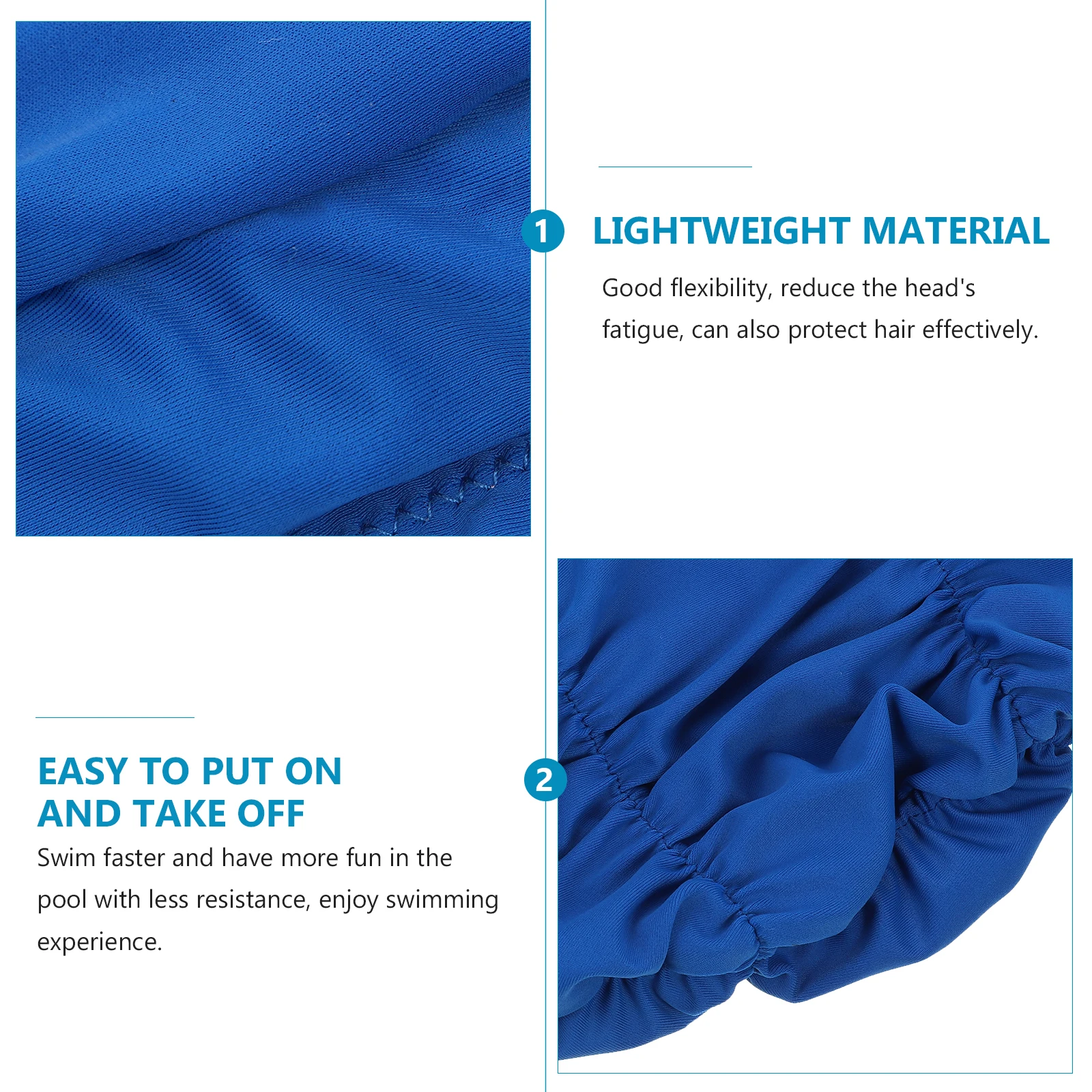 

1Pcs Women Pleated Swim Cap Waterproof Ear Protection Lightweight Eco Friendly Swimming Hat for Beach Women Swim Cap