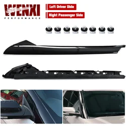 2PCS Front Left Right A-Pillar Windshield Outer Trim Molding Inner Lining Replacement For Ford Explorer 2011-2019 2.3L / 3.5L