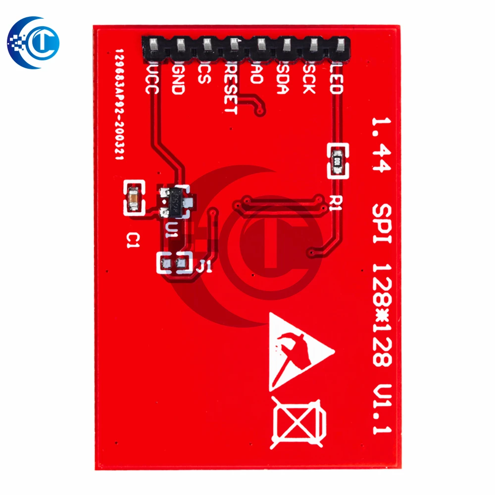 1 Uds 3,3 V 1,44 pulgadas módulo de pantalla LCD TFT 128*128 Color Sreen SPI Compatible con Arduino mega2560 STM32 SCM 51