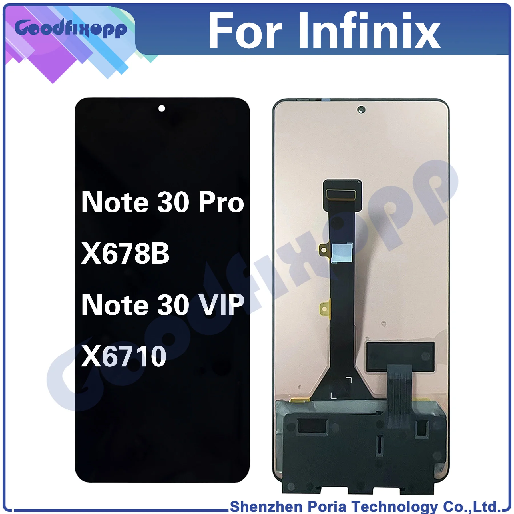 For Infinix Note 30 VIP / 30 Pro X678B X6710 Note30Pro Note30VIP LCD Display Touch Screen Digitizer Assembly Replacement