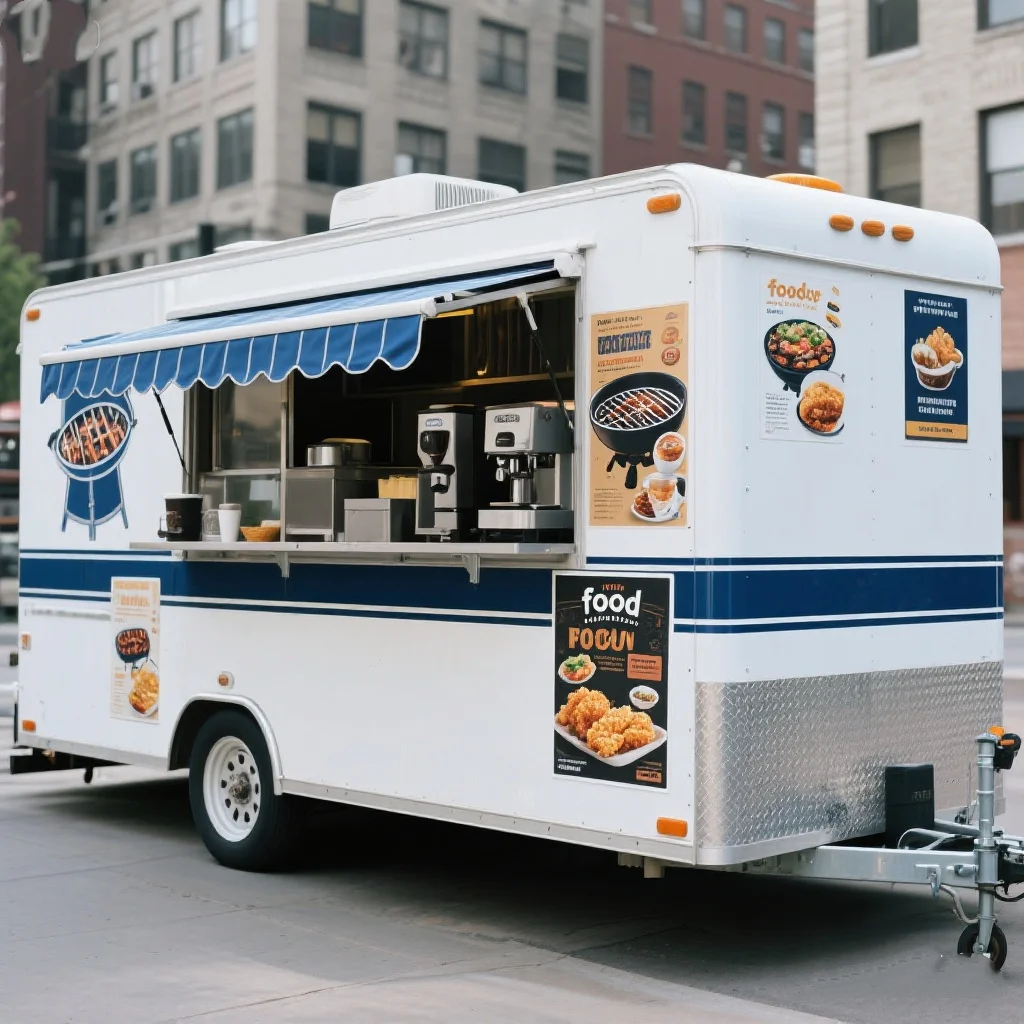 New Style Food Concession Trailers Snow Cone Mobile Kitchen Kiosk Food Truck Street Food Trailers Fully Equipped