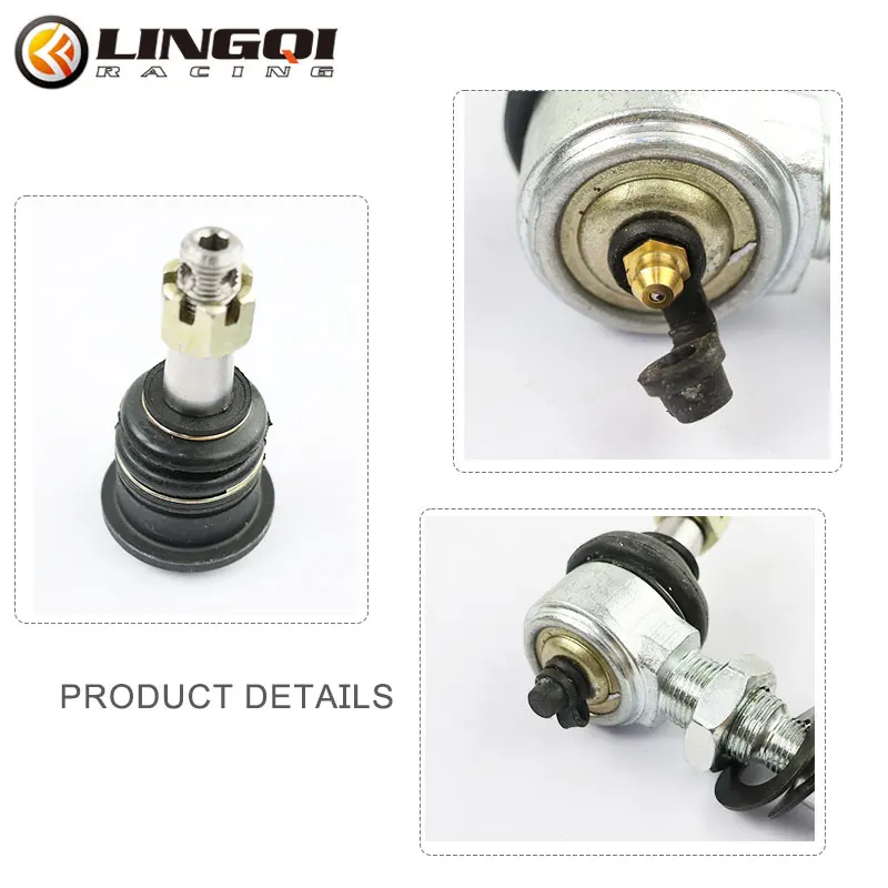 LINGQI RACING Hollow Threaded Ball Head Left Right Swing Arm Balls Joint For 50cc-110cc UTV ATV Quad Bike Dune Buggy Parts