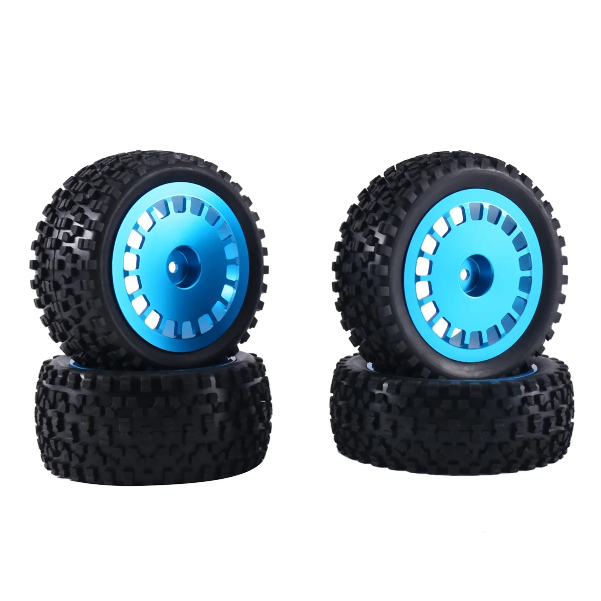 

1/10 Buggy Tires W/Alum Dish Wheel Rims for Tamiya TD4/DF03/DF02/TT02B/DT03/DT02/DB01 TORNADO EPX Off-Road Car,Blue