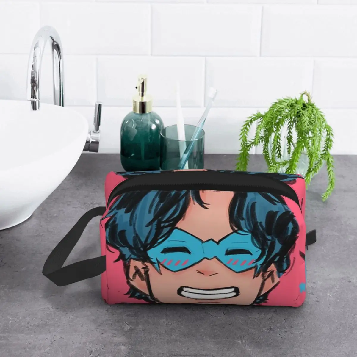 nightwing-e-mordida-ico-bolsa-de-maquiagem-organizador-de-cosmeticos-armazenamento-dopp-kit-de-higiene-pessoal-saco-de-cosmeticos-estojo-de-lapis