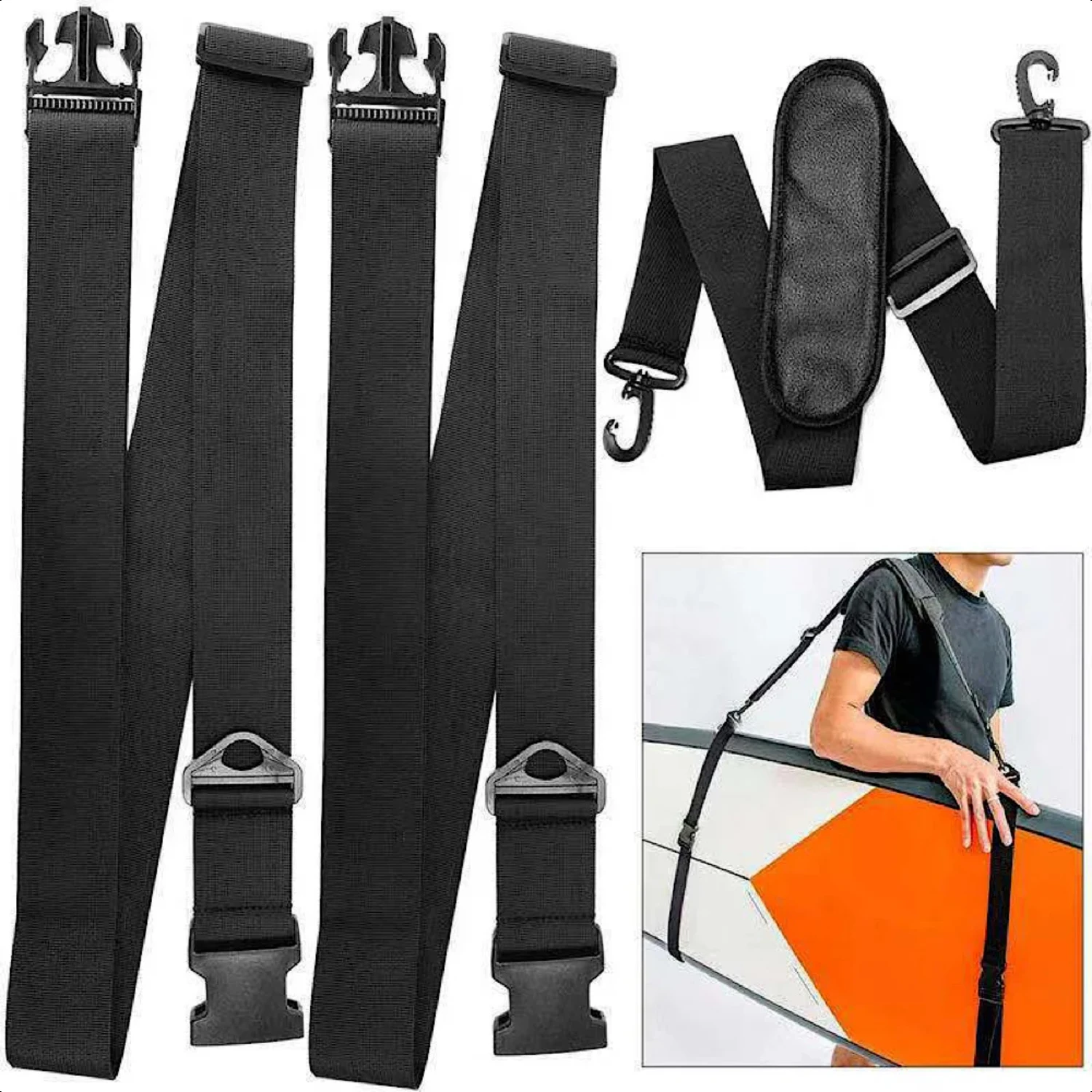 

2021Surfboard Shoulder Strap Adjustable Carry Sling Stand Surfing Surf Paddle Board Carrier Surfboard Accessories Wholesale