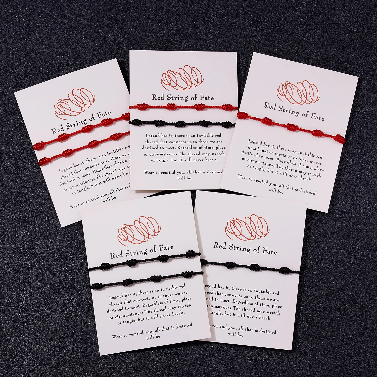 Handmade Vintage Seven Knots Red Braided Rope Bracelet For Women Men Lucky Amulet Success and Prosperity Card Gift Jewelry