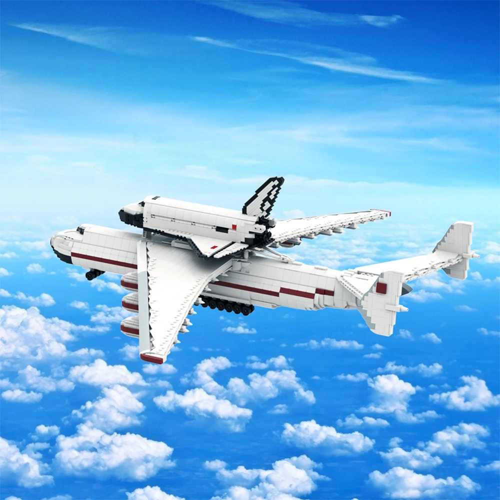 1:110 Buran with Antonov AN-225 Carrierplane Building Block Toy Set Energia Buran Rocket Aircraft Brick Model DIY Children Gift