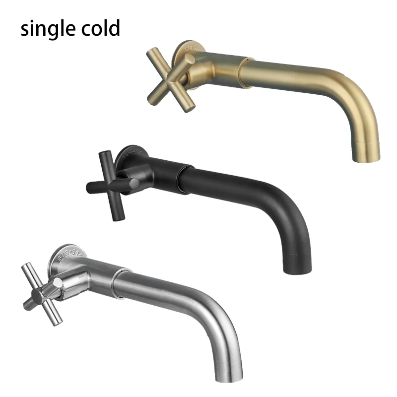 

Настенный смеситель для раковины ULA, нержавеющая сталь 304, скрытый смеситель для раковины, предварительно встроенная коробка, одинарный смеситель для холодной воды Waterfa