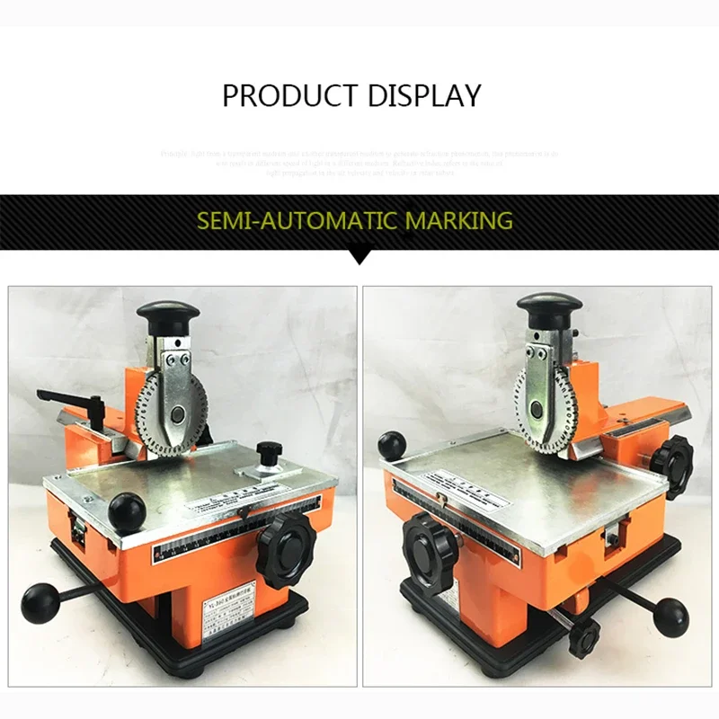 YL-360 Small Desktop Semi-Automatic Marking Machine Metal Nameplate Mosaic Carving Tool Sign Engraving Machine Printer