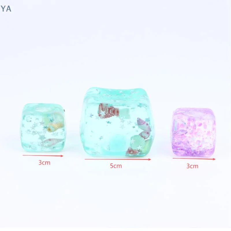 【SA】Stress Relif Balls Cube Ocean Sensory Fidget Toy Slow Rise Toys For Kids And Adults Squeeze Relax Gift