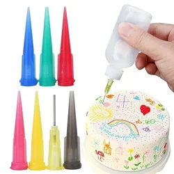 8Pcs/set Jam Painting Squeeze Bottles with 7 Nozzles Cake Decor Baking Pastry 50Ml Bottle Drawing Tools Jam Pot Cake Tools