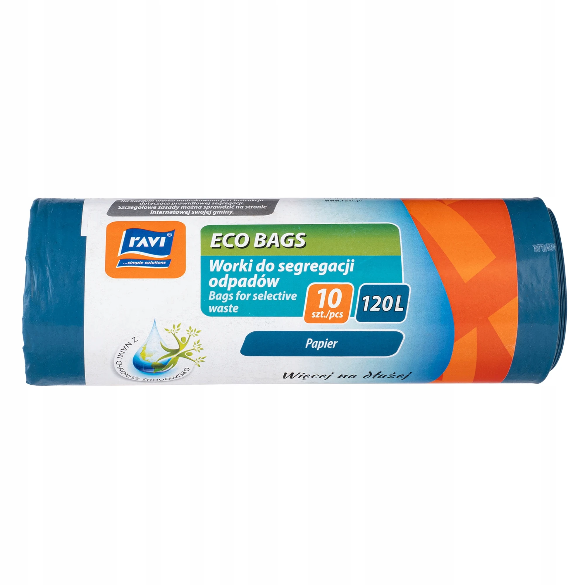 أكياس قمامة قوية سعة 120 لتر من رافي، 10 قطع لورق النفايات #4