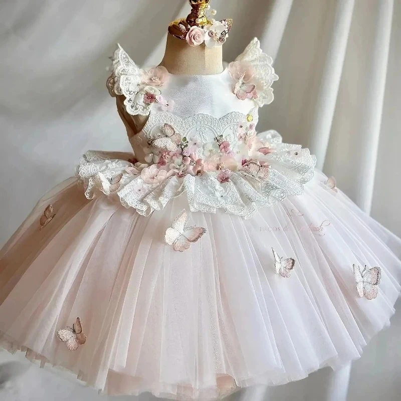 

Kids Party Outfits VestidoChildren Cute Sweet Birthday Party Dress 2025 Clothes New White Girls Princess Costume Tulle Gown