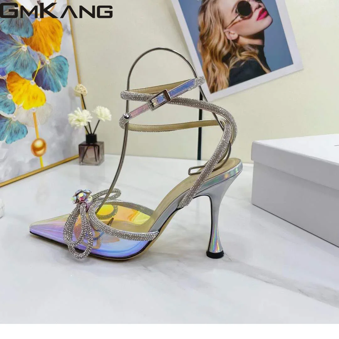 Women's High Heels Crystal Bow Summer Women's Sandals Party Ball Wedding Shoes